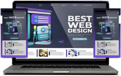 Mockup de laptop mostrando ejemplo de diseño web
